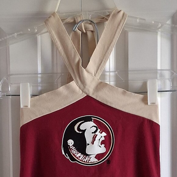 Florida State University Garnet & Gold Logo Halter Top Women's Size S - Picture 3 of 8
